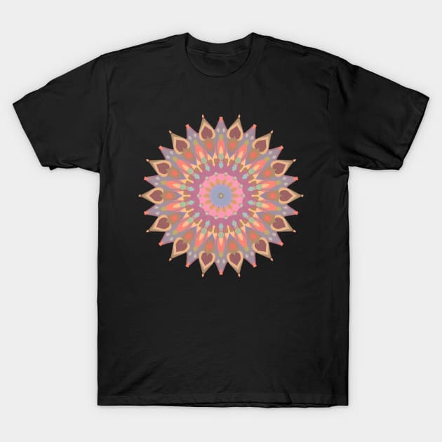 Imperfect Speckled hearts Mandala T-Shirt by Adele